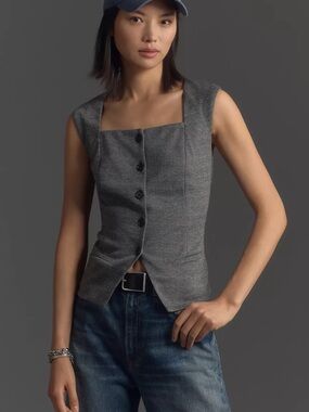 Anthropologie Sunday in Brooklyn Square-Neck Vest